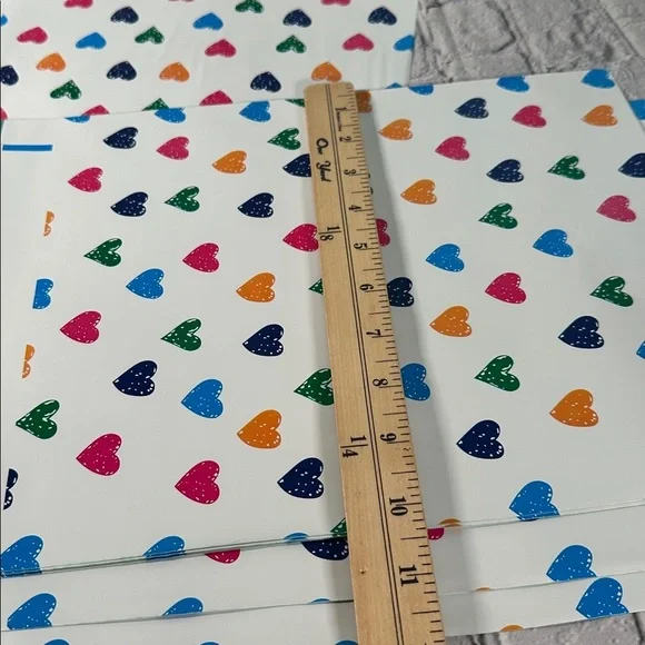 Poly Mailers 50 Pack 10x13 Colorful Hearts Design Pink Blue Orange Green - Picture 6 of 7